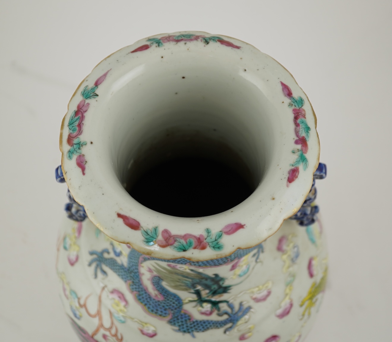 A Chinese enamelled porcelain ‘dragon’ vase, 19th century